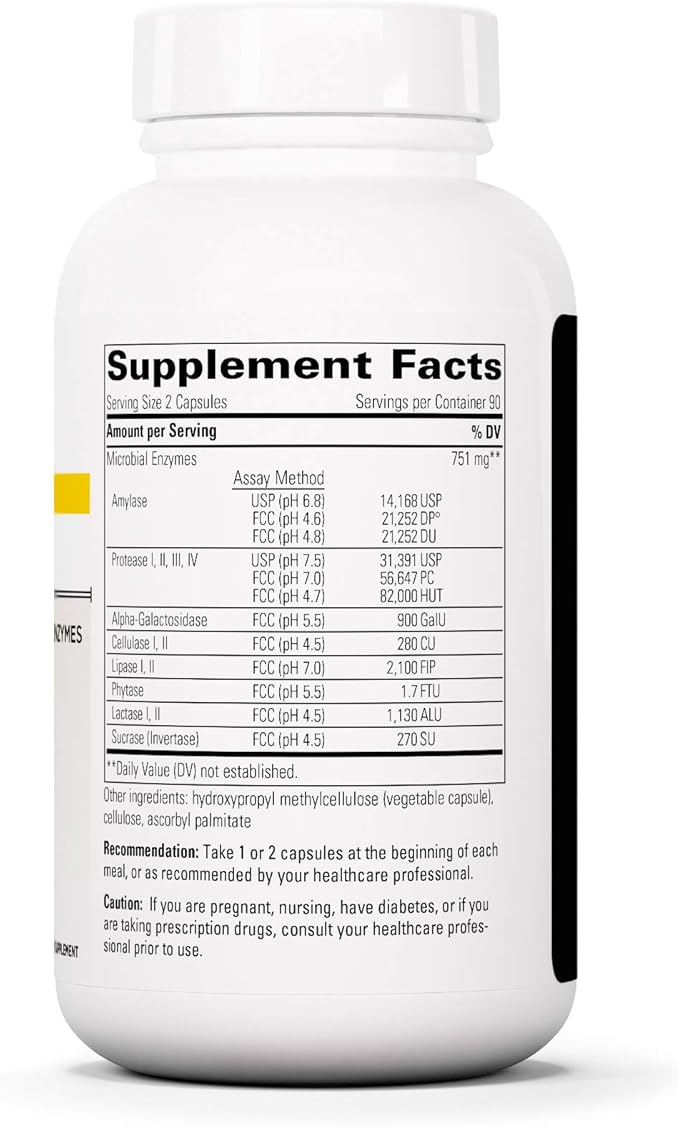 Integrative Therapeutics Similase BV - Digestive Enzyme Supplement for Digestion of Beans & Vegetables* - Digestion Supplement with Alpha-Galactosidase Enzyme* - 180 Vegetable Capsules