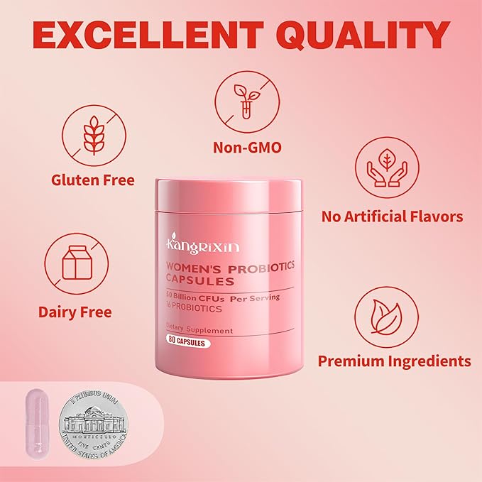 Vaginal Probiotics for pH Balance & Women's Intimate Health - with Prebiotics & Lactobacillus Probiotic Blend to Support Healthy Flora and Odor, 80 Count