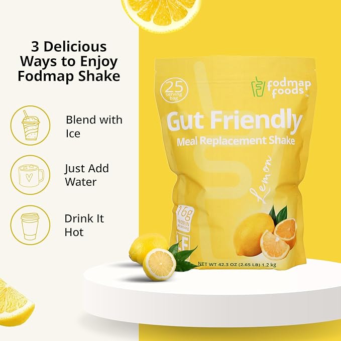 Certified Protein Shake Powder Meal Replacement – Gut Friendly 16g Plant Based Protein, Low Fermentation, Gluten-Free High Protein Meal Replacement Shake Powder | 25 Servings 44.1oz