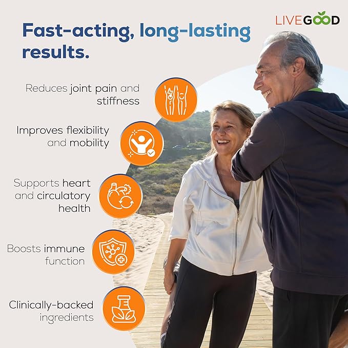 LIVEGOOD™ Factor 4, Omega 3 Fish Oil with EPA & DHA, CoQ10, and Turmeric, Advanced Q10 Coenzyme & CoQ10 Supplements, DHA Supplements for Heart, Joint & Immune Support, Made in USA, 60 Count,