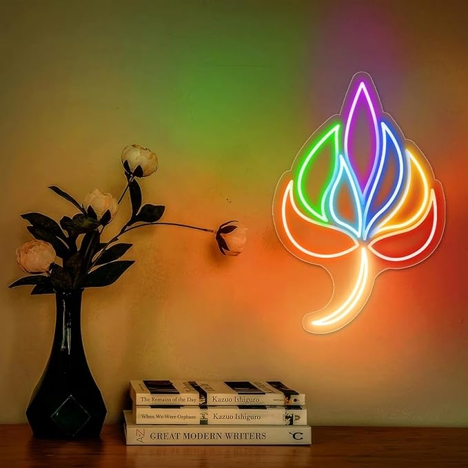 Seven Charka leaf neon sign,Charkas neon sign,Chakra Symbols Neon, Yoga neon, Mandala neon, Meditation sign, Peaceful Sign, Psychic Chakras Healing Exercise, Yoga Studio, Storefront, Meditation