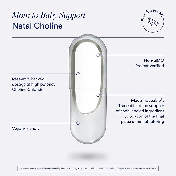 Ritual Postnatal Mom-to-Baby Set, Postpartum Multivitamin and Natal Choline Supplements, Supports Lactation, Immune Function, and Baby's Cognitive Function