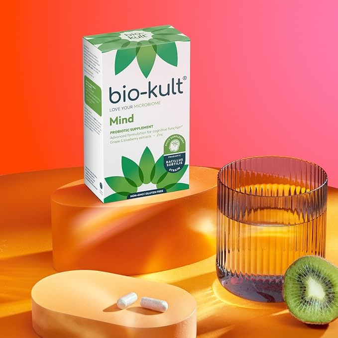 Bio-Kult Mind | Bacillus + Zinc, Grape & Blueberry Extracts | Brain & Gut Support | Cognitive Function | 60 Capsules