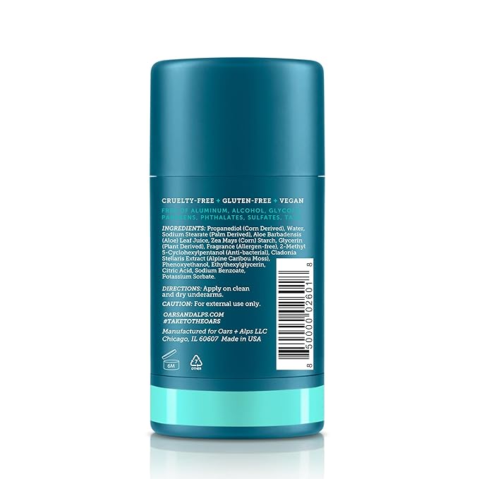 Oars + Alps Aluminum Free Deodorant for Men and Women, Dermatologist Tested and for Sensitive Skin, Travel Size, Variety, 3 Pack, 2.6 Oz Each