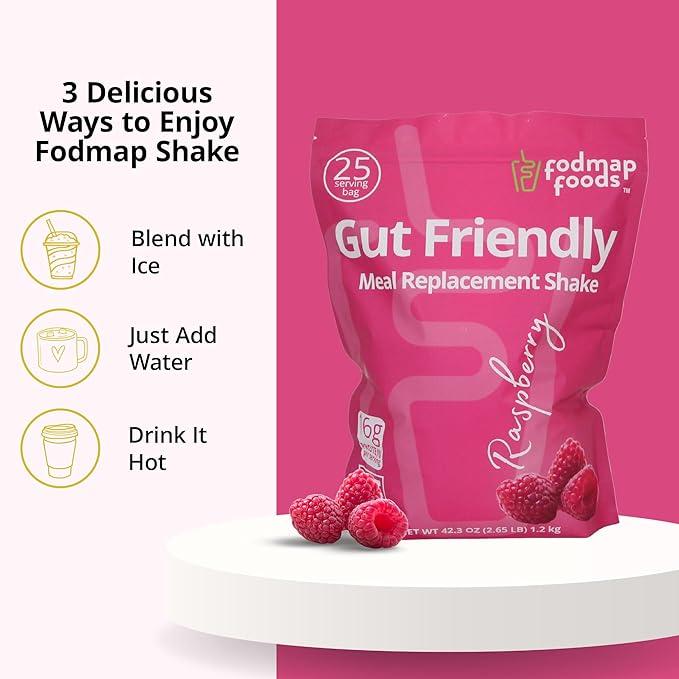 Certified Protein Shake Powder Meal Replacement – Gut Friendly 16g Plant Based Protein, Low Fermentation, Gluten-Free High Protein Meal Replacement Shake Powder | 25 Servings 44.1oz