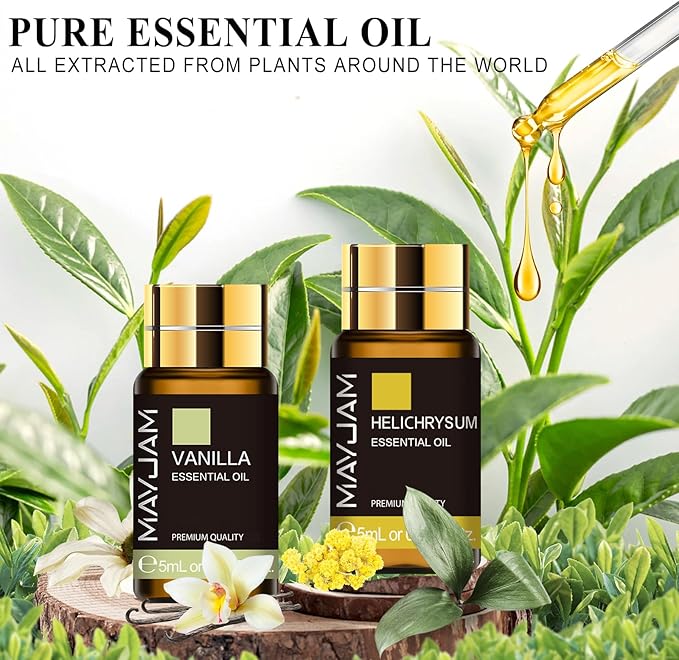 20x5ML Essential Oil Gift Set, Pure Essential Oils for Diffusers for Home, Long Lasting Scented Oil for Soap Candle Making