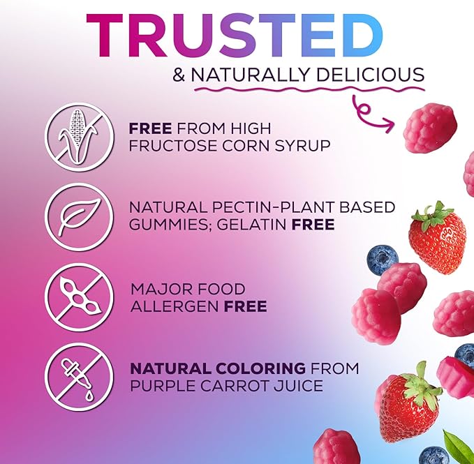 Zinc Supplement 50mg Gummies for Adults - Max Strength Skin Health & Immune Support Gummy, Vegan, Non-GMO & Gluten Free, Nature’s Antioxidant & Bone Health Chewable Tasty Berry Flavor - 60 Gummies