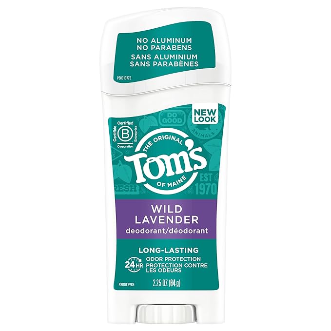 Tom's of Maine Long-Lasting Aluminum-Free Natural Deodorant for Women, Wild Lavender, 2.25 oz. (Packaging May Vary)