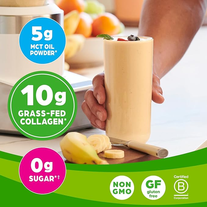 Orgain Keto Collagen Protein Powder with MCT Oil, Vanilla - Paleo Friendly, Grass Fed Hydrolyzed Collagen Peptides Type I and III, Dairy Free, Gluten Free, Soy Free, 0.88 Lb (Packaging May Vary)