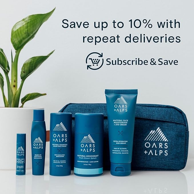 Oars + Alps Aluminum Free Deodorant for Men and Women, Dermatologist Tested and for Sensitive Skin, Travel Size, Variety, 3 Pack, 2.6 Oz Each