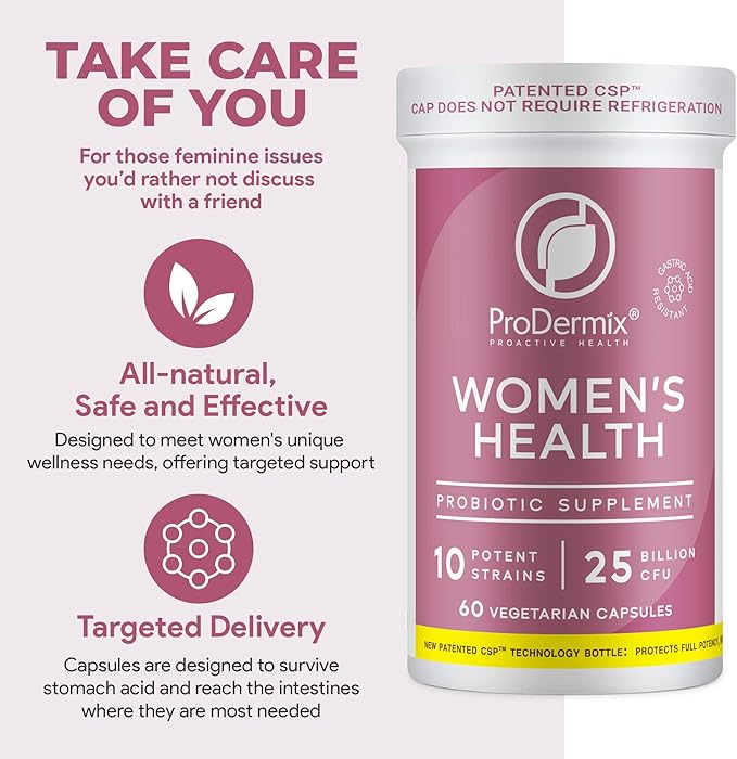 Probiotics for Women, Vaginal Probiotic, Promotes PH Balance, UT Health, 25 Billion CFU, Once Daily Womens Supplement, Kosher, (60 Capsules)