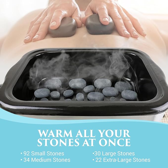 NRG Professional Hot Stone Warmer for Massage Therapy, 18 Quart - Hot Stone Heater Hot Stones Warmer Massage Stone Heater Massage Stone Warmer Massage Accessories - Adjustable Temperature Control