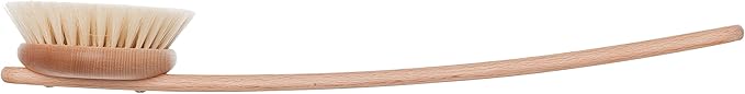 Redecker Natural Pig Bristle Bath Brush with Oiled Beechwood Handle, Made in Germany, 18-1/2-Inches
