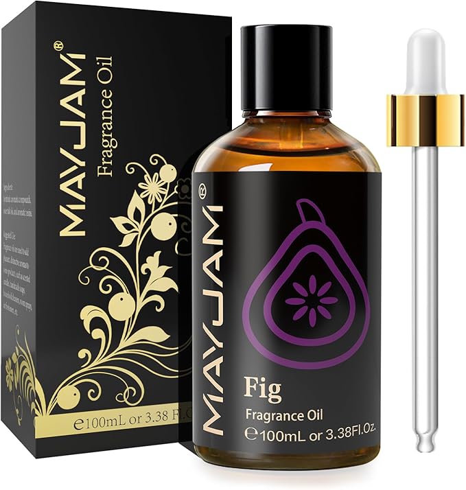 100ML/3.38FL.OZ Fig Fragrance Oils with Glass Dropper, Essential Oils for Diffusers for Home, Long Lasting Scented Oils for Diffusers Soap Candle Making