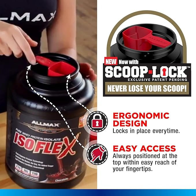 ALLMAX Nutrition ISOFLEX Chiller, Citrus Peach Sensation - 2 lb - 27 Grams of Protein Per Scoop - Zero Fat & Sugar - 99% Lactose Free - Approximate 28 Servings