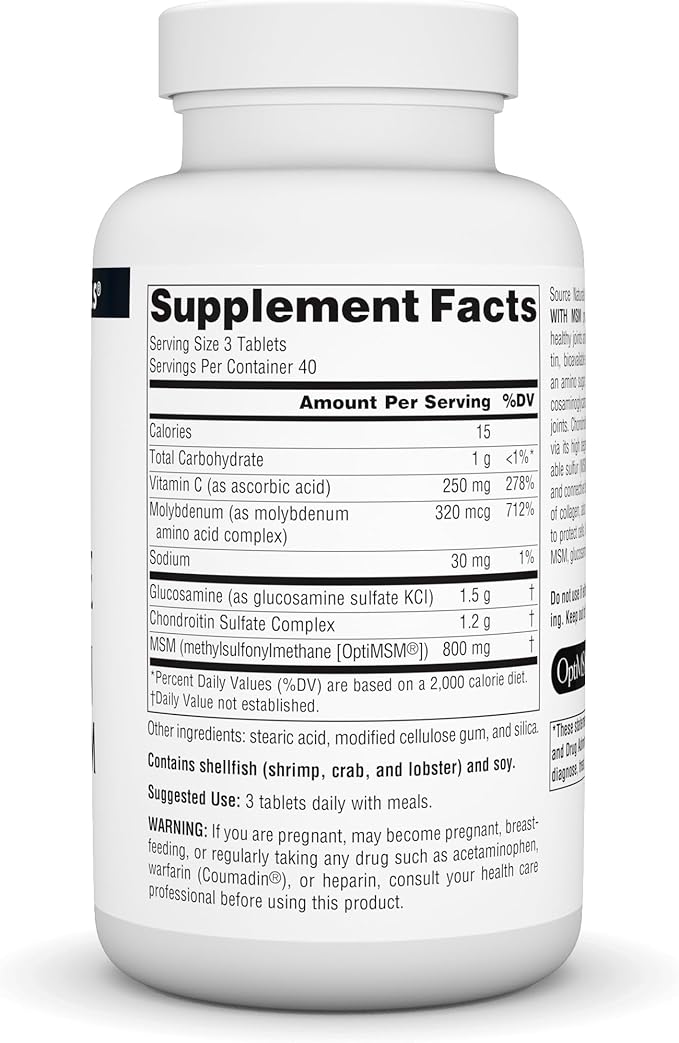 Source Naturals Glucosamine Chondroitin Complex with Msm - 120 Tablets