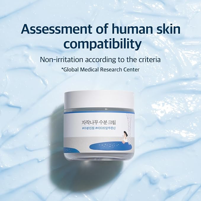 ROUND LAB Birch Juice Moisturizing Cream 2.7 Fl Oz, 48-Hour Deep Hydrating Face Moisturizer with Birch Sap & Vita Hyaluronic Acid for Acne-Prone Skin, Reduces Sebum, Oil, Blackheads, Korean Skin Care