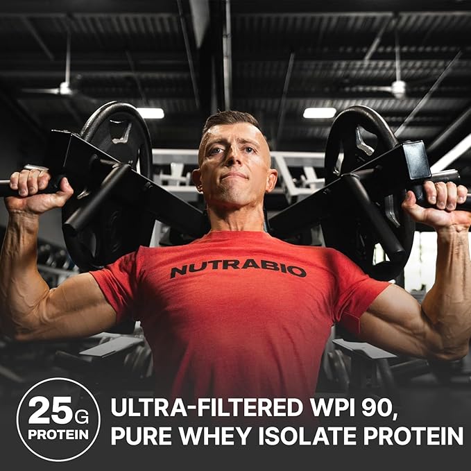 NutraBio 100% Whey Protein Isolate Protein Powder, 25g Protein with Complete Amino Acid Profile, Soy and Gluten Free, Low Carb and Low Calorie Whey Protein Powder, Ice Cream Cookie Dream, 5 Lbs.
