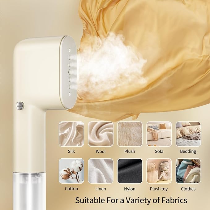 Travel Steamer for Clothes Portable Mini, Hand Held Steamer, Small Steam Iron for Clothes, 15s Fast Heat-up, Handheld Clothing Steam 800W for Garments, Fabric Wrinkle Remover for Home Travel, 120V