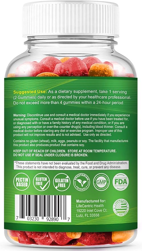 Probiotic Gummies for Adults and Kids Max Strength 5 Billion CFU | Organic Sugar Free Gummies for Digestive Health | 100 Count Vegan Gluten Free Chewable Probiotics Gummies for Men Women and Children