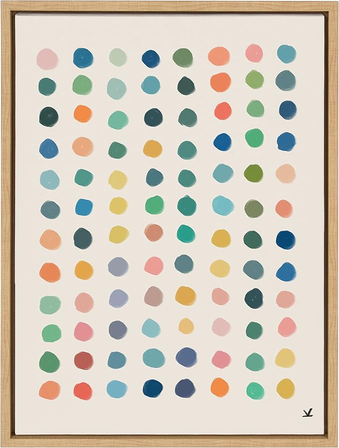 Kate and Laurel Sylvie Meditation 3 Framed Canvas Wall Art by Kelly Knaga, 18x24 Natural, Decorative Modern Art Print for Wall
