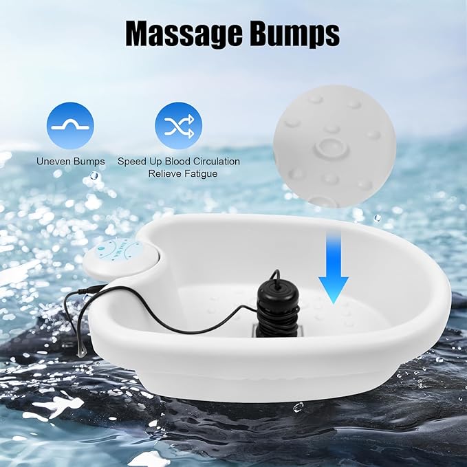 Ionic Foot Bath Detox Machine, Pedicure Foot Spa Bath Detox Foot Spa System for Home Use,Ionic Cleanse Detox Foot Bath Spa Machine with Foot Bath (1PSC Machine + Foot Basin)
