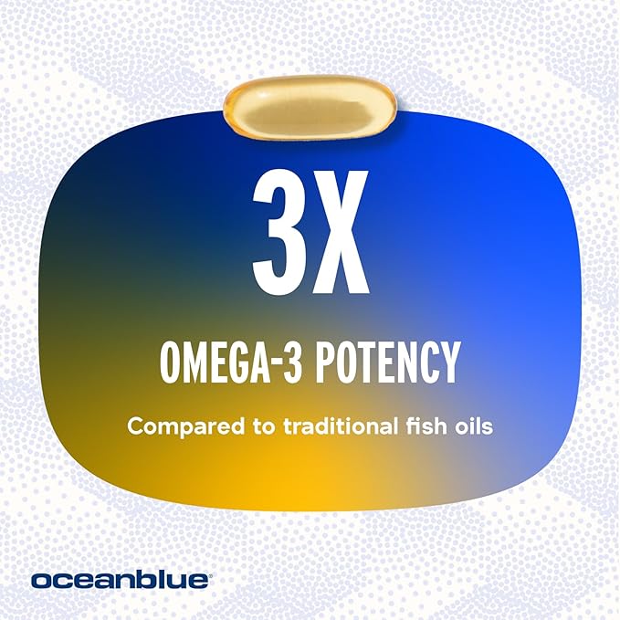Oceanblue Professional Triple Strength Omega DPA Fish Oil Supplements 2100mg, High Potency EPA DHA DPA, Wild Caught, Burpless, 69 Servings (138 Count Natural Orange Flavor)