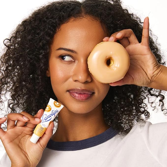 Lanolips 101 Ointment - Lanolin Lip Balm for Smooth, Hydrated & Healthy Lips - Multipurpose Lip Ointment with Lanolin Oil for Dry Lips, Cuticles & More - Glazed Donut (0.52 oz)
