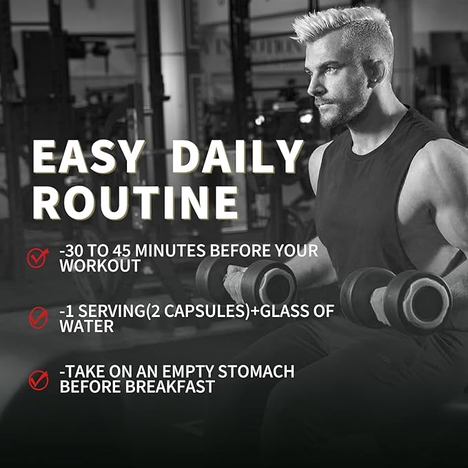 Nitric Oxide Supplements for Men - Nitric Oxide Booster with L-Arginine,L-Citrulline Complex & Panax Ginseng - Supports Energy & Endurance – 60 Capsules