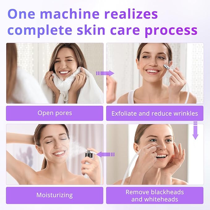 Diamond Microdermabrasion Machine Professional, 3 in 1 Dermabrasion Facial Peeling Skin Care Device for Salon Personal Home Use