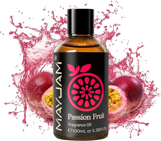 100ML/3.38FL.OZ Passion Fruit Fragrance Oils with Glass Dropper, Essential Oils for Diffusers for Home, Long Lasting Scented Oils for Diffusers Soap Candle Making