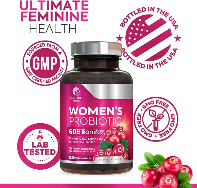 Probiotics For Women 50 Billion CFU - Women's Probiotic For Digestive Health 16 Unique Strains - Daily Vaginal PH Balance & Feminine Health Support, Womens Probiotic With Acidophilus - 120 Capsules
