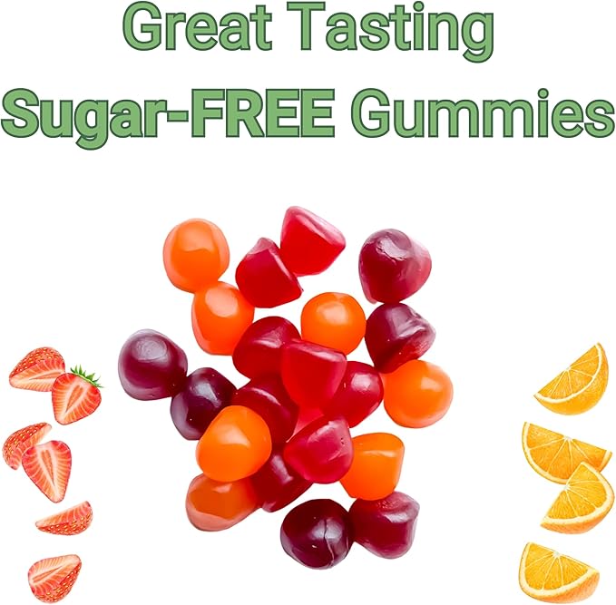 Yuve 100% Natural Sugar Free Probiotic Gummies 5 Billion CFU, Helps with Constipation, Bloating & Leaky Gut - Vegan, Gluten-Free & Non-GMO - 60ct