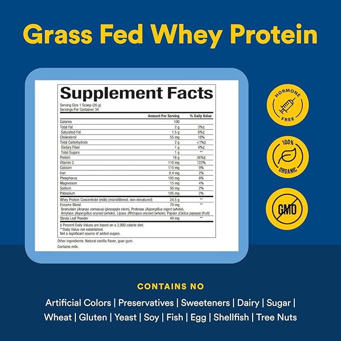 Natural Factors Whey Factors, French Vanilla, 2-Pound (Pack of 6)