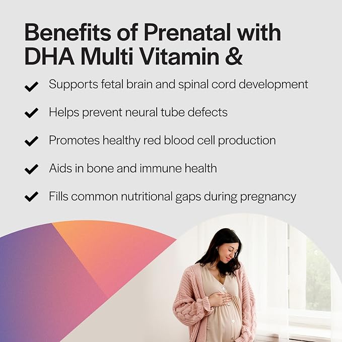 PureFormulas Prenatal with DHA Multi Vitamin & Mineral - 90 Softgels