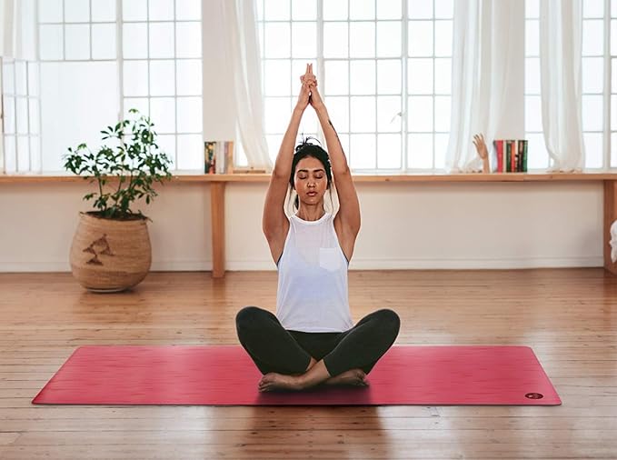 IUGA Pro Yoga Mat Non Slip Hot Yoga Mat Anti-tear Exercise Mat Eco Friendly Yoga Mats with SGS Certified Material Free Carrying Strap Included