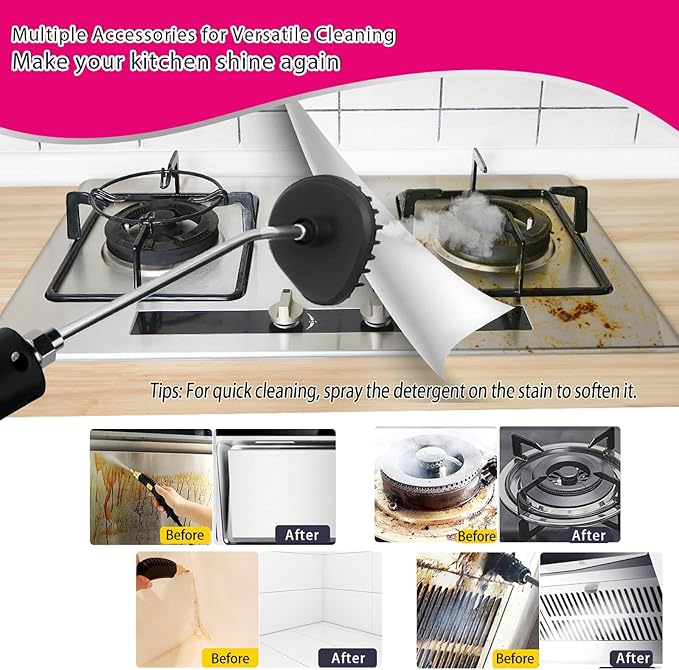 2500W Handheld Steam Cleaner,Steamer for Cleaning,15SFast Heating High Pressure Portable Steam Cleaner (White-(New Version))