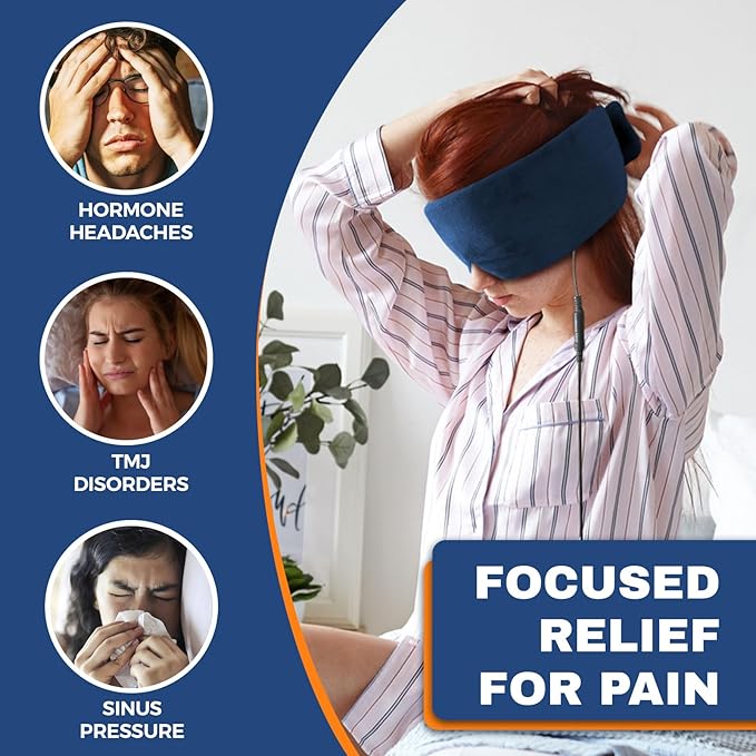 Large Sinus Heating Pad for Face with Dual-Mode Heating, Heated Eye Mask Sinus Mask Electric Face Heating Pad for Dry Eyes, Sinus Pressure Relief, Migraine, Tension Headache, TMJ Relief