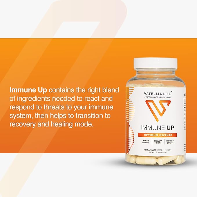 Immune Up High-Absorption Vitamin C, D3, A + Zinc | Immune Support | Improve Cellular Health | Microbial Defense | 120 Capsules (60 Day Supply)