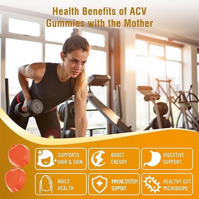 Keto ACV Gummies - 2000mg Apple Cider Vinegar Gummies with Probiotics, Vitamin B12 & B6 for Digestion, Energy Boost, Immunization & Hair Health - 60 Count No Sugar, Non-GMO, Gluten-Free for Women Men