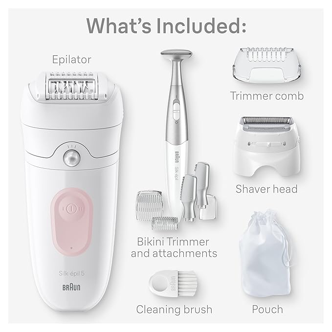 Braun Silk-épil 5 Epilator, Wet & Dry, Lasting Smooth Skin, SE5-230