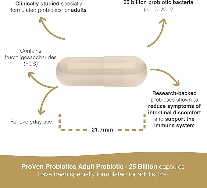 Daily Probiotic for Women & Men | 25 Billion CFU with Acidophilus & Bifidus | Digestive & Immune Support | Vegetarian, Gluten-Free, Lactose-Free | 30 Capsules