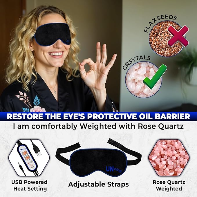 Heated Eye Masks for Dry Eyes, Improve Eye Health and Comfort with Warm Eye Compress for Dry Eyes Relief, Using a Gentle Warming Eye Mask Pack 2