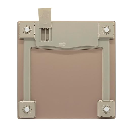 Taylor Digital Scales for Body Weight, Highly Accurate 400 LB Capacity, Durable Glass Platform 11.8 x 11.8 Inches, Easy to Read 3.2 Inches x 1.5 Inches Display, Champagne