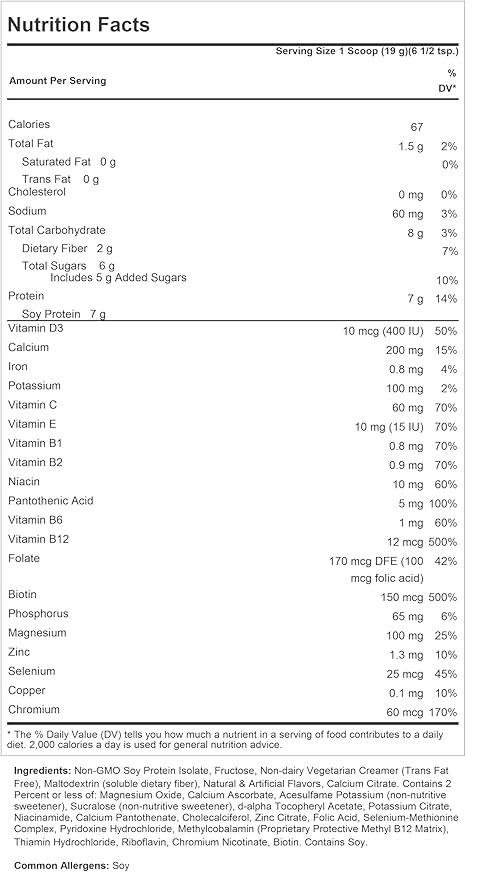 ANDREW LESSMAN Secure Soy Complete Meal Replacement - Mixed Berry 60 Servings - Only 67 Calories, 7g Non-GMO Soy Protein, Vitamins and Minerals, Low-Fat, Nutritious and Delicious, Mixes Instantly