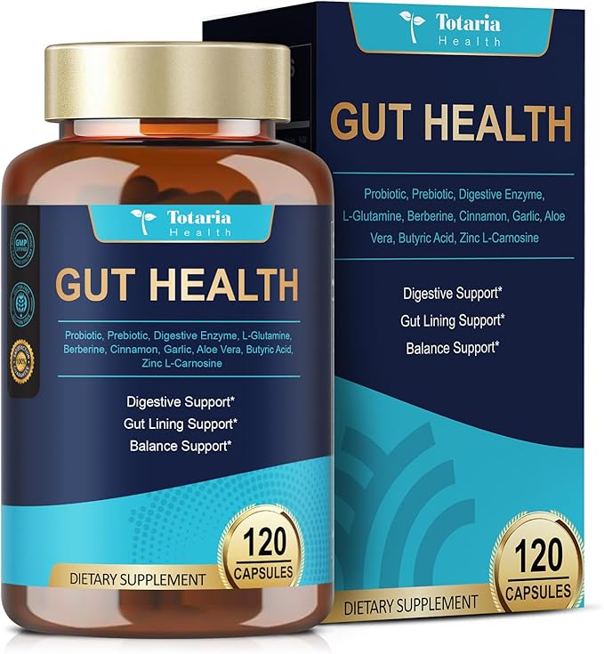 4-in-1 Gut Health Supplement with Probiotics, Prebiotics, Postbiotics & Digestive Enzymes for Women & Men, 60 Billion CFU Probiotics for Gut and Digestion, Strong Immunity, Skin (2 Pack)