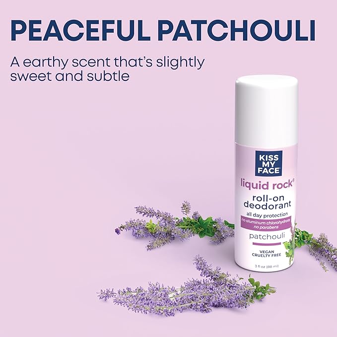 Kiss My Face Liquid Rock Roll On Deodorant - Patchouli, 3 oz