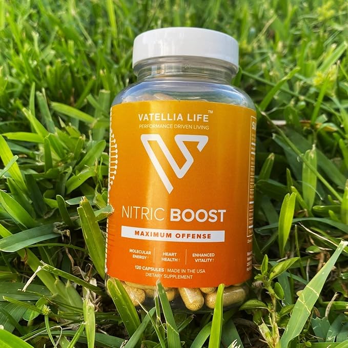 Nitric Boost - Nitric Oxide Supplement for Men | High Absorption Formula | 100% Natural Ingredients | Best Nitric Oxide Booster | Increase Blood Flow | 2 Month Supply