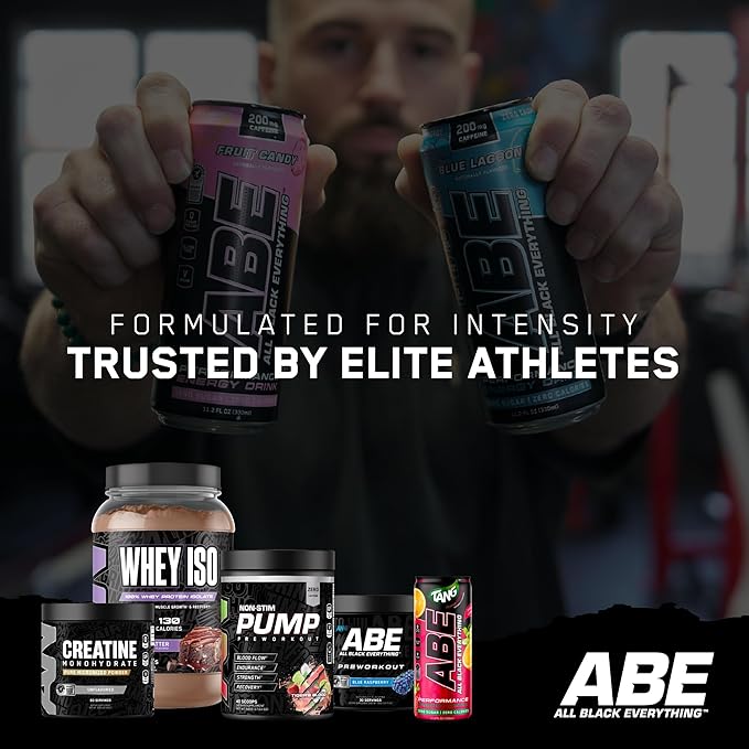All Black Everything Sugar Free Energy Drink | TANG Orange | 0 Calories | 12 Pack | 200mg Natural Caffeine | Pre-Workout Sport Drink for Men and Women