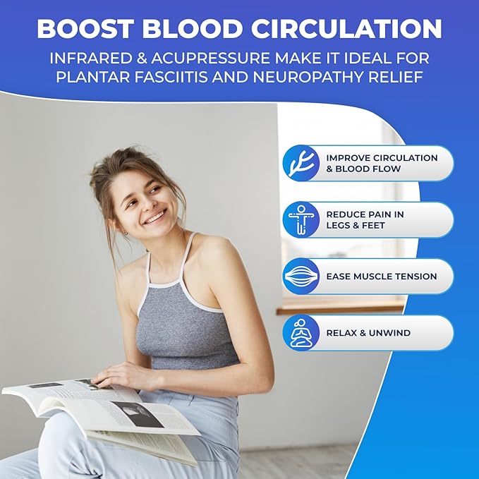 Daiwa Felicity Foot Vibe Pro Massager - Vibrating Electric Foot Massagers for Plantar Fasciitis Pain Relief Circulation Neuropathy - Calf Leg Feet Massage